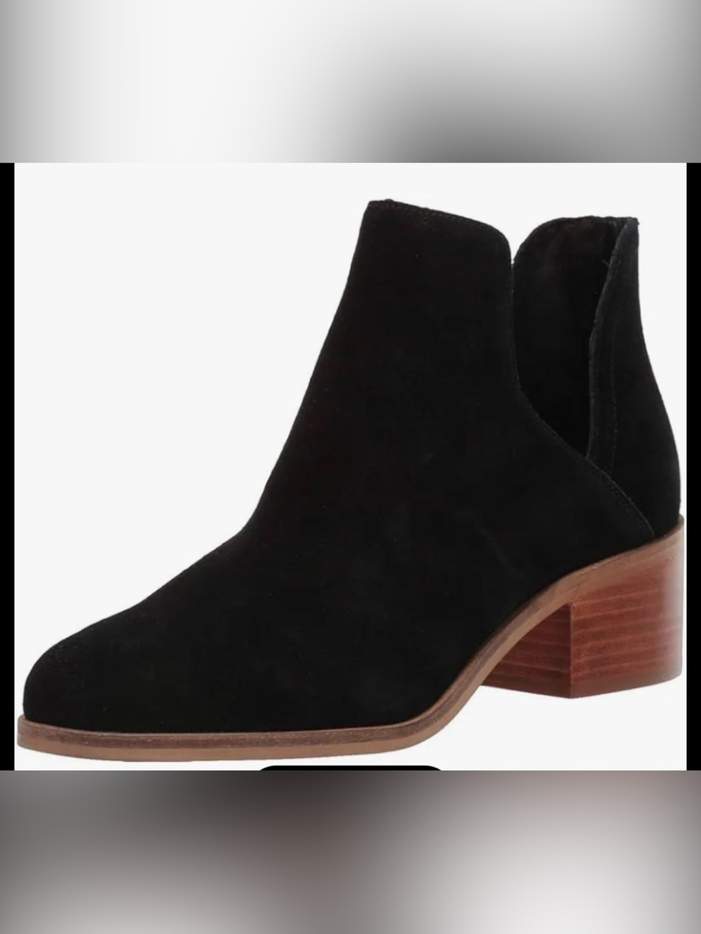 Women’s Steve Madden Lancaster Suede Ankle Boot with Low Wood Heel size 10